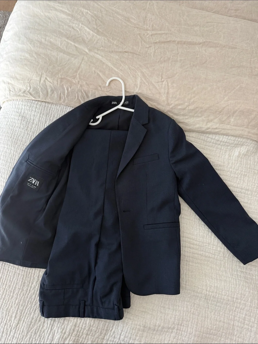 Zara Boys Dark Navy Single-Button suit